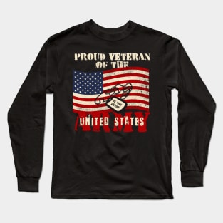 American Veteran Army Soldier USA Military Long Sleeve T-Shirt